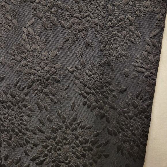 Talbots Heritage Black Floral Brocade Pants Side Zip & Button Career Party - 8 - Picture 3 of 8